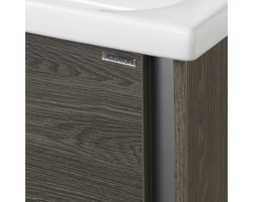 Комплект мебели грецкий орех 60 см Акватон Стоун 1A231401SXC80 + 1WH302421 + 1A231502SXC80