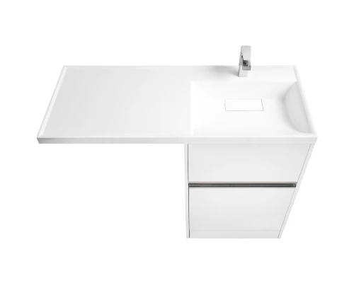 Комплект мебели белый глянец 120 см Акватон Лондри 1A235901LH010 + 1A72243KLH010 + 1A252902SU010