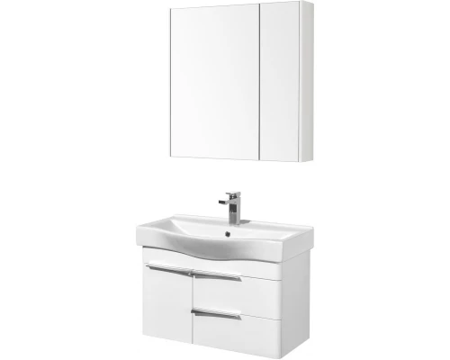 Тумба с раковиной белый глянец 80 см Акватон Беверли 1A2355K0BV010