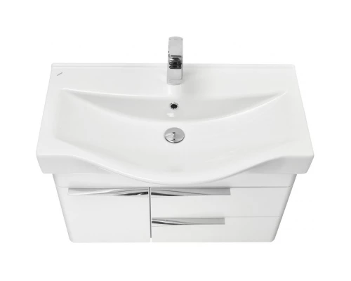 Комплект мебели белый глянец 80 см Акватон Беверли 1A235501BV010 + 1WH302422 + 1A237102BV010