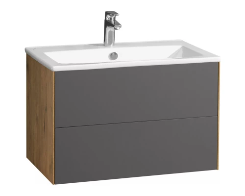 Комплект мебели графит софт/дуб веллингтон 75 см Акватон Сохо 1A258101AJA00 + 1WH501619 + 1A258302AJA0L