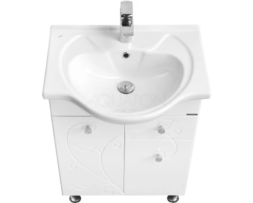 Комплект мебели белый глянец 60,5 см Акватон Лиана 1A162901LL010 + 1WH109652 + 1A162602LL010