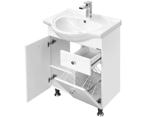 Комплект мебели белый глянец 60,5 см Акватон Лиана 1A162901LL010 + 1WH109652 + 1A162602LL010