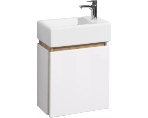 Комплект мебели белый глянец/эбони светлый 46 см Акватон Эклипс 1A172801EK49L + 1WH301972 + 1A129002EK010