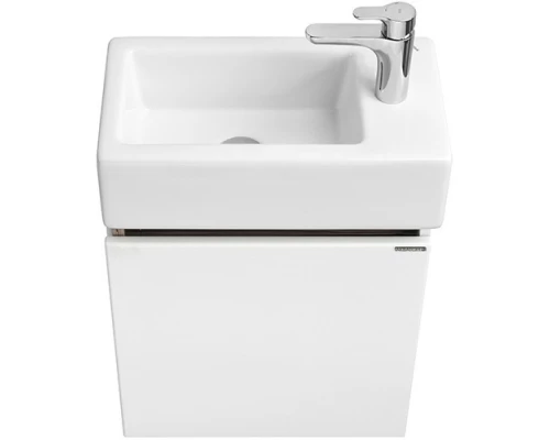 Комплект мебели белый глянец/эбони светлый 46 см Акватон Эклипс 1A172801EK49L + 1WH301972 + 1A129002EK010