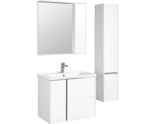 Комплект мебели белый глянец 80 см Акватон Стоун 1A228201SX010 + 1WH302251 + 1A228302SX010