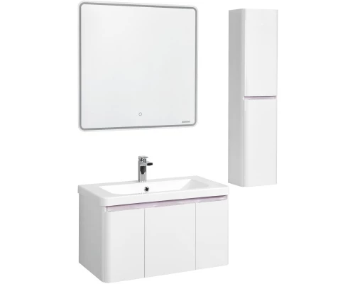 Комплект мебели белый глянец 85 см Акватон Шерилл 1A208801SH010 + 1A71443KSH010 + 1A210302SH010