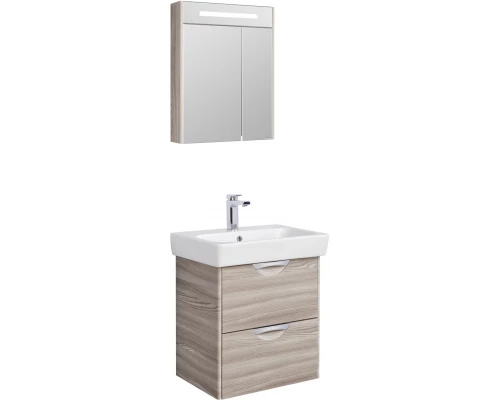 Комплект мебели дуб фьорд 60 см Акватон Сильва 1A211801SIW60 + 1WH302186 + 1A216202SIW60