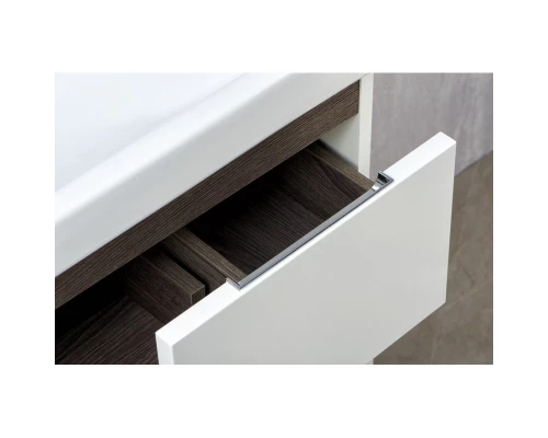 Комплект мебели белый глянец/грецкий орех 60 см Акватон Рене 1A258501NRC80 + 1WH302421 + 1A222302NR010