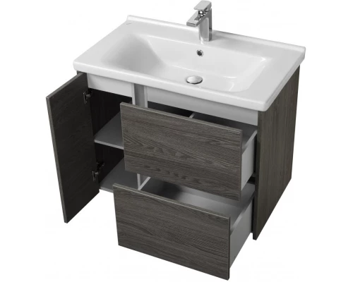 Комплект мебели грецкий орех 80 см Акватон Стоун 1A228201SXC80 + 1WH302251 + 1A228302SXC80