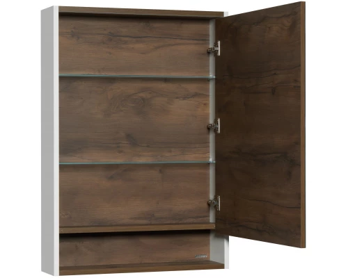 Комплект мебели белый глянец/таксония темная 60 см Акватон Капри 1A230101KPDB0 + 1WH302421 + 1A230302KPDB0