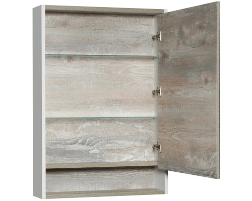 Комплект мебели белый глянец/бетон пайн 60 см Акватон Капри 1A230101KPDA0 + 1WH302421 + 1A230302KPDA0