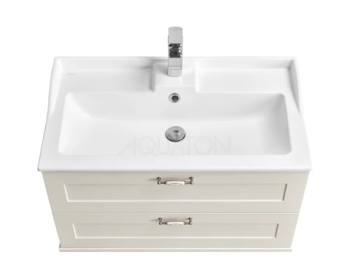 Комплект мебели дуб белый 80 см Акватон Леон 1A186301LBPS0 + 1A708031FB010 + 1A186402LBPS0