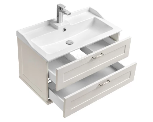 Комплект мебели дуб белый 80 см Акватон Леон 1A186301LBPS0 + 1A708031FB010 + 1A186402LBPS0