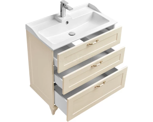 Комплект мебели дуб бежевый 80 см Акватон Леон 1A187801LBPR0 + 1A708031FB010 + 1A186402LBPR0