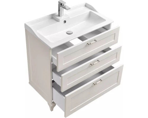 Комплект мебели дуб белый 80 см Акватон Леон 1A187801LBPS0 + 1A708031FB010 + 1A186402LBPS0