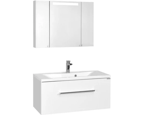 Комплект мебели белый глянец 100 см Акватон Мадрид 1A126901MA010 + 1A70473KPR010 + 1A111602MA010