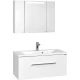 Комплект мебели белый глянец 100 см Акватон Мадрид 1A126901MA010 + 1A70473KPR010 + 1A111602MA010
