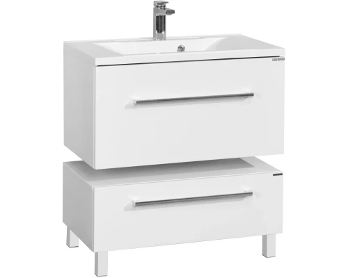 Комплект мебели белый глянец 80 см Акватон Мадрид 1A126801MA010 + 1A70493KPR010 + 1A175202MA010