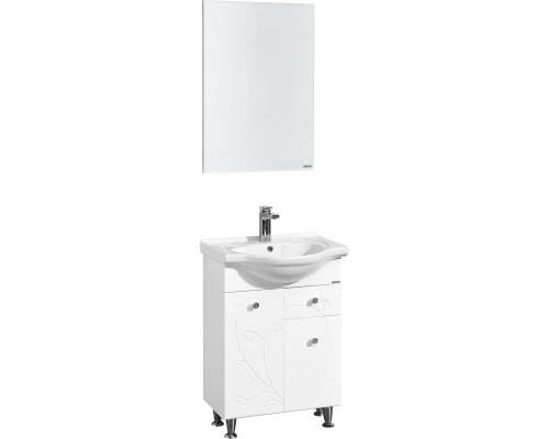 Комплект мебели белый глянец 66 см Акватон Лиана 1A165801LL010 + 1WH109651 + 1A166102LL010