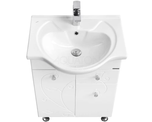 Комплект мебели белый глянец 66 см Акватон Лиана 1A165801LL010 + 1WH109651 + 1A166102LL010