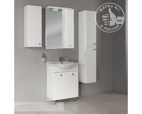 Комплект мебели белый глянец 66 см Акватон Лиана 1A165701LL010 + 1WH109651 + 1A166202LL01R