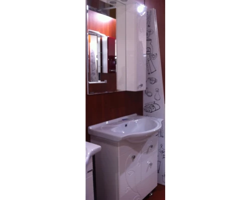 Комплект мебели белый глянец 66 см Акватон Лиана 1A165801LL010 + 1WH109651 + 1A166202LL01R