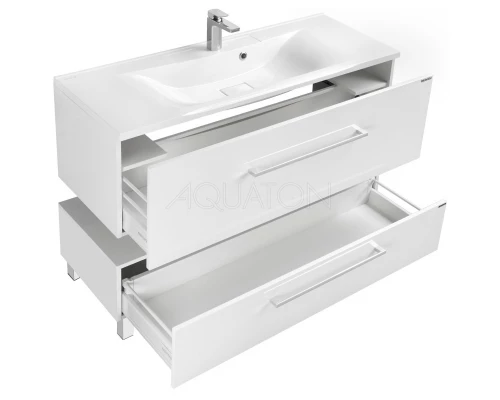 Комплект мебели белый глянец 120 см Акватон Мадрид 1A168701MA010 + 1A70483KPR010 + 1A113402MA010