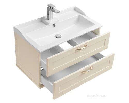 Комплект мебели дуб бежевый 80 см Акватон Леон 1A186301LBPR0 + 1A708031FB010 + 1A186402LBPR0