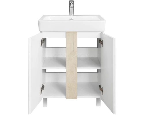 Комплект мебели дуб верона/белый глянец 60 см Акватон Кантри 1A257401AHB20 + 1WH302186 + 1A257702AHB20