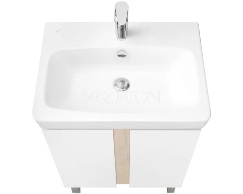 Комплект мебели дуб верона/белый глянец 60 см Акватон Кантри 1A257401AHB20 + 1WH302186 + 1A257702AHB20