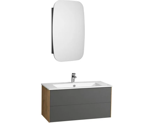 Комплект мебели графит софт/дуб веллингтон 100,5 см Акватон Сохо 1A258201AJA00 + 1WH501627 + 1A258302AJA0L