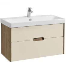 Тумба с раковиной бежевый/дуб веллингтон 90 см Акватон Оливия 1A2544K0OLVG0