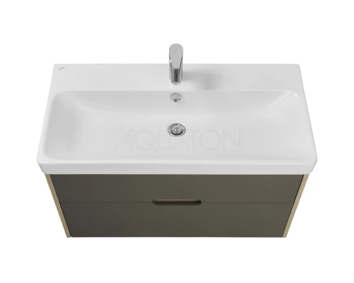 Комплект мебели грей/дуб ойстер 90 см Акватон Оливия 1A254401OLUG0 + 1WH501629 + 1A256402A1010