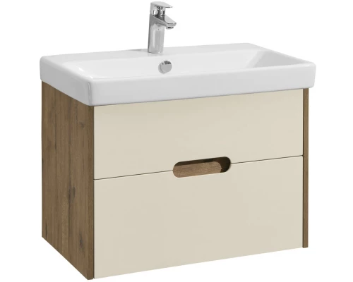 Тумба с раковиной бежевый/дуб веллингтон 70,5 см Акватон Оливия 1A2543K0OLVG0