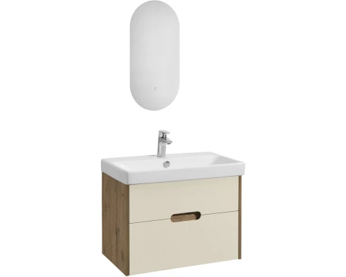 Комплект мебели бежевый/дуб веллингтон 70,5 см Акватон Оливия 1A254301OLVG0 + 1WH501628 + 1A256502A1010