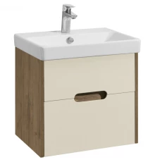 Тумба с раковиной бежевый/дуб веллингтон 55 см Акватон Оливия 1A2542K0OLVG0