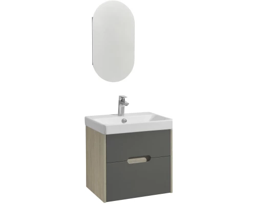 Комплект мебели грей/дуб ойстер 55 см Акватон Оливия 1A254201OLUG0 + 1WH501620 + 1A254502OL010