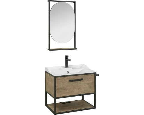 Комплект мебели дуб кантри/черный 65,3 см Акватон Лофт Фабрик 1A242301LTDY0 + 1A708731FB010 + 1A242502LTDY0