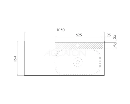Тумба с раковиной дуб кантри/антрацит 105 см Акватон Терра 1A2469K1TEKA0