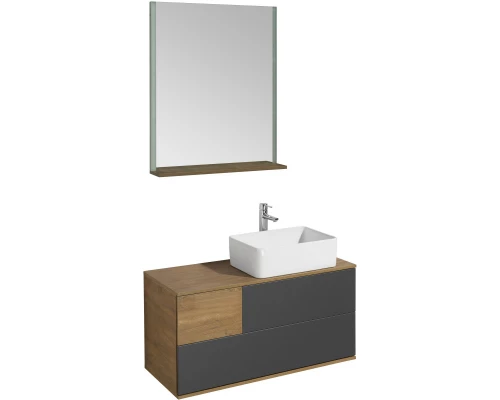 Комплект мебели дуб кантри/антрацит 105 см Акватон Терра 1A246901TEKA0 + 732700B000 + 1A247002TEDY0