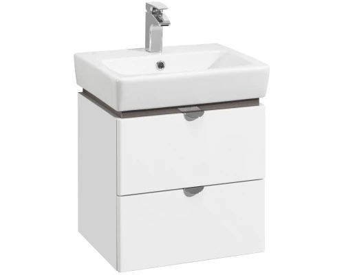 Комплект мебели белый глянец/серый кашемир 60 см Акватон Скай 1A238201SY010 + 1WH302186 + 1A238402SY010