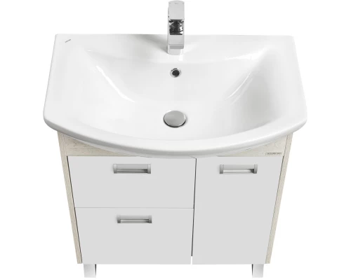 Комплект мебели белый глянец/дуб сомерсет 71,5 см Акватон Бекка 1A208701BAC20 + 1WH207776 + 1A214702BAC20