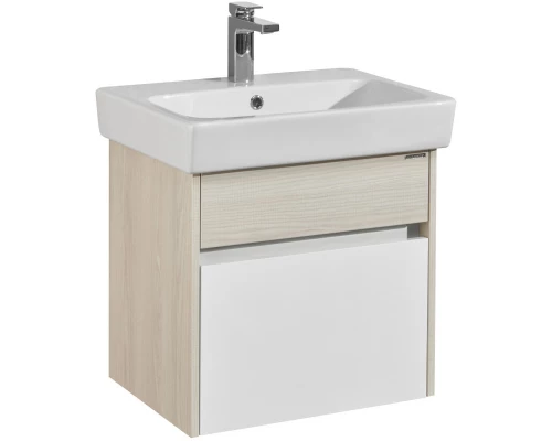 Комплект мебели белый глянец/ясень фабрик 60 см Акватон Верди 1A206701VDAV0 + 1WH302186 + 1A206902VDAV0