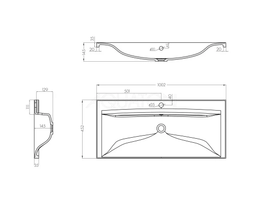 1A1280K4MA010 Набор: 1A128001MA010 Тумба-умывальник Мадрид 100 М 2 ящика / 1A723031AG010 Раковина Айрис 100