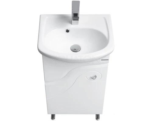 Комплект мебели белый глянец 45 см Акватон Колибри 1A065201KO01L + 1.WH11.2.449 + 1A065302KO01L