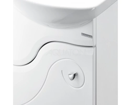 Комплект мебели белый глянец 45 см Акватон Колибри 1A065201KO01L + 1.WH11.2.449 + 1A065302KO01L