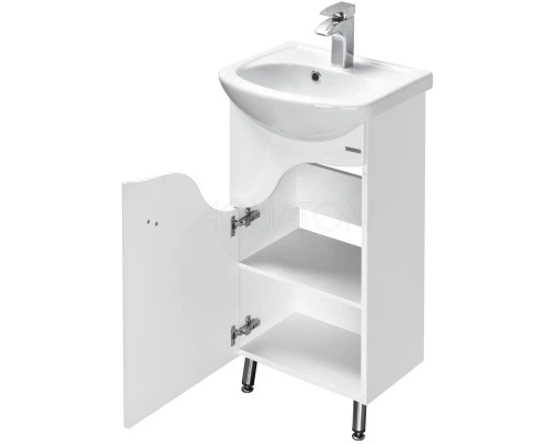 Комплект мебели белый глянец 45 см Акватон Колибри 1A065201KO01L + 1.WH11.2.449 + 1A065302KO01L