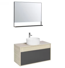 Комплект мебели серый графит/дуб орегон 100 см Акватон Лофт Урбан 1A247701LQX60 + 732700C000 + 1A248002LQX50