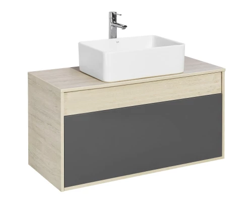 Тумба с раковиной серый графит/дуб орегон 100 см Акватон Лофт Урбан 1A2477K2LQX60